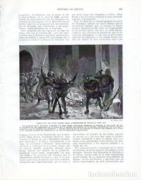 Sammelleidenschaft Andere Papierartikel: LAMINA V33837: Tentativa de Aben Farax para apoderarse de Granada por F. Mota - Manuel Rodriguez Cod