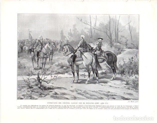 Sammelleidenschaft Andere Papierartikel: LAMINA V34006: Entrevista del coronel Dalmay con el ministro Orry 1714 - Manuel Rodriguez Codola