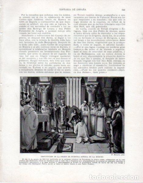 Otros art&iacute;culos de coleccionismo en papel: LAMINA V33568: Institucion de la Orden de Nuestra Se&ntilde;ora de la Merced por F. Blanc - Manuel Rodrigue