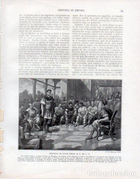 Altri oggetti di carta: LAMINA V33408: Politica de Julio Cesar a&ntilde;o a. de J.C. por J. G. Mencia - Manuel Rodriguez Codola