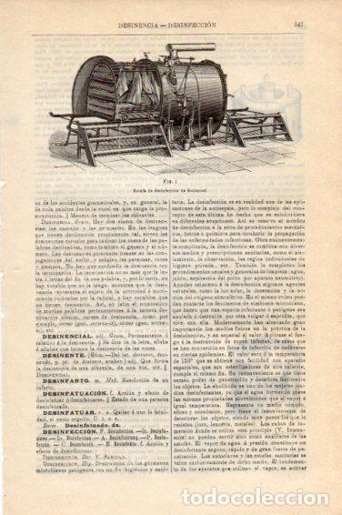 Otros art&iacute;culos de coleccionismo en papel: LAMINA V44885: Estufa de desinfeccion de Schimmel - Varios