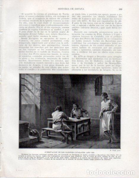 Paper Collecting Others: LAMINA V33580: Sublevacion de los barones catalanes por F. Vall - Manuel Rodriguez Codola