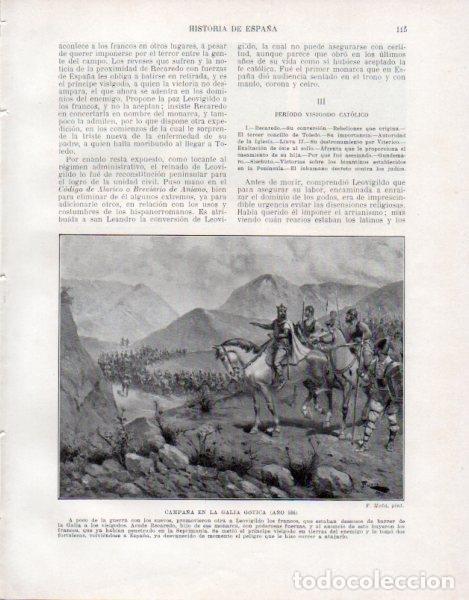 Sammelleidenschaft Andere Papierartikel: LAMINA V33446: Campa&ntilde;a en la Galia Gotica a&ntilde;o 586 por F. Mota - Manuel Rodriguez Codola