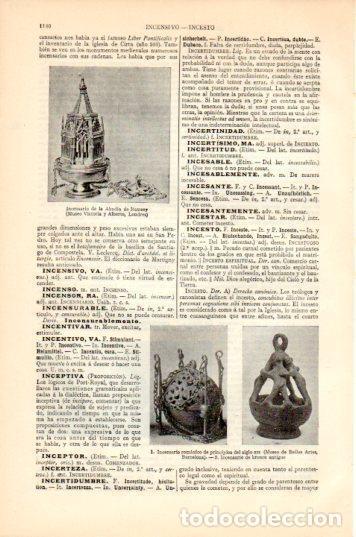 Otros art&iacute;culos de coleccionismo en papel: LAMINA V44619: Incensario de la Abadia de Ramsey - Varios