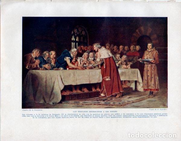 Altri oggetti di carta: LAMINA V33601: San Fernando socorriendo a los pobres copia por J. Segrelles - Manuel Rodriguez Codol