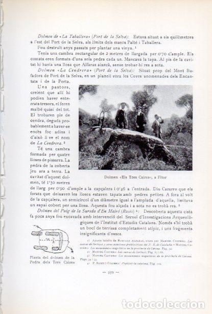 Altri oggetti di carta: LAMINA V34670: Dolmen Els Tres Caires a Fitor - Antoni Rovira i Virgili