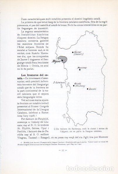 Sammelleidenschaft Andere Papierartikel: LAMINA V34647: Mapa de Sardenya, Italia - Antoni Rovira i Virgili