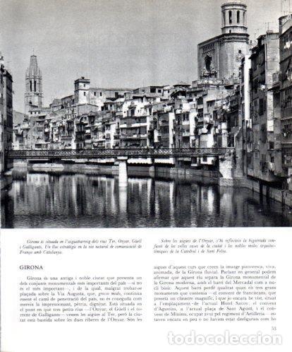 Otros art&iacute;culos de coleccionismo en papel: LAMINA V45394: Girona i el riu Onyar - Josep Pla