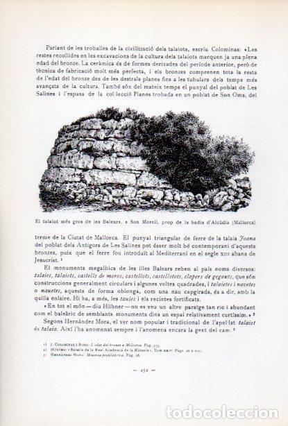 Outros artigos de papel: LAMINA V34701: Talaiot a Son Morell, Mallorca - Antoni Rovira i Virgili