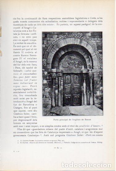 Altri oggetti di carta: LAMINA V34533: Esglesia de Bosost, porta - Antoni Rovira i Virgili