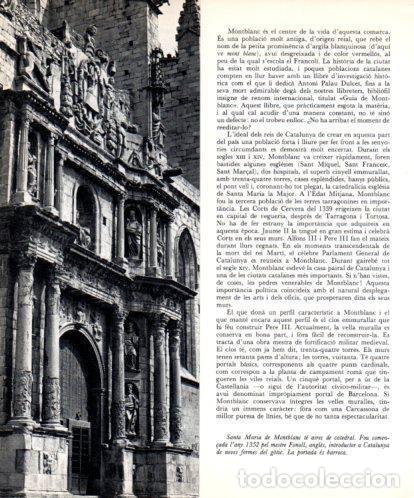Otros art&iacute;culos de coleccionismo en papel: LAMINA V45526: Esglesia de Santa Maria de Montblanc - Josep Pla