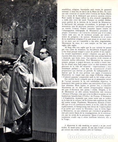 Otros art&iacute;culos de coleccionismo en papel: LAMINA V45462: Vida monastica a l'Abadia de Montserrat - Josep Pla