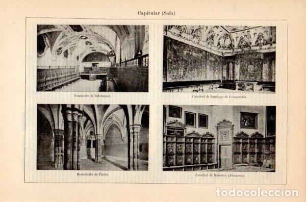 Otros art&iacute;culos de coleccionismo en papel: LAMINA V35141: Sala capitular de Salamanca Catedral de Santiago y Munster - Varios