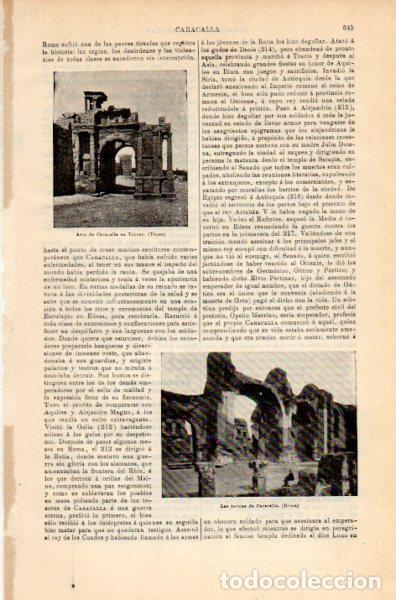 Otros art&iacute;culos de coleccionismo en papel: LAMINA V35166: Las termas de Caracalla en Roma - Varios
