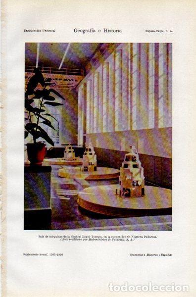 Altri oggetti di carta: LAMINA V35057: Sala de maquinas de la Central Espot Torrasa - Varios