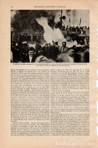 Sammelleidenschaft Andere Papierartikel: LAMINA V35006: Accidente en Le Mans con 85 victimas - Varios