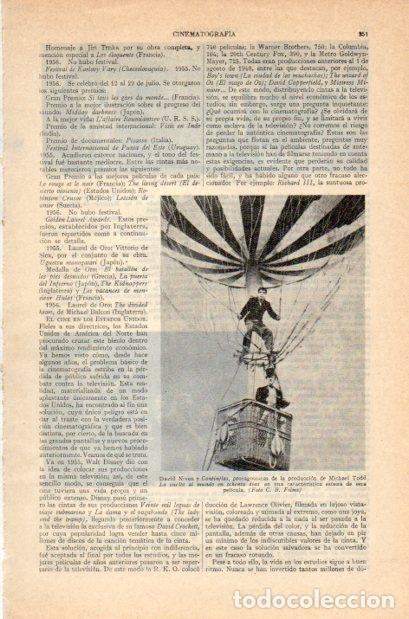 Otros art&iacute;culos de coleccionismo en papel: LAMINA V34947: David Niven y Cantinflas en La vuelta al mundo en 80 dias - Varios