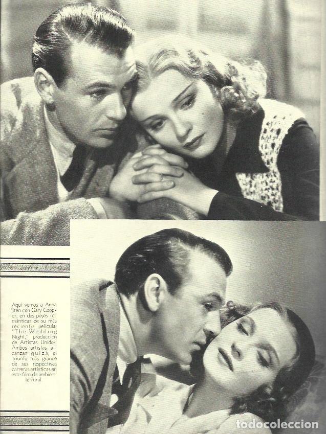 Otros art&iacute;culos de coleccionismo en papel: LAMINA 38001: Anna Sten con Gary Cooper en The Wedding Night - VVAA