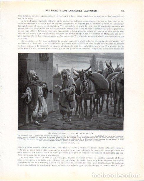 Sammelleidenschaft Andere Papierartikel: LAMINA V34403: Ali Baba recibe al Capitan de Ladrones por Ramon Borrell - Guillermo de Boladeres