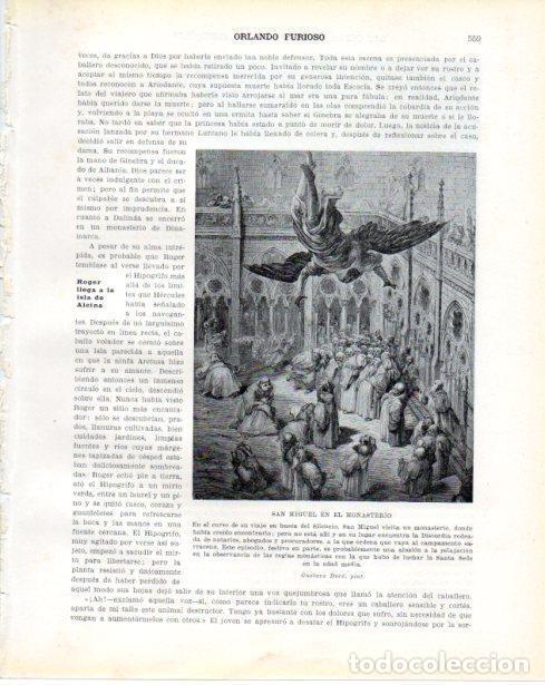 Otros art&iacute;culos de coleccionismo en papel: LAMINA V34467: San Miguel en el Monasterio por Gustavo Dore - Guillermo de Boladeres