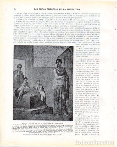Otros art&iacute;culos de coleccionismo en papel: LAMINA V34236: Medea vacila al ir a consumar su venganza fresco de Pompeya - Guillermo de Boladeres