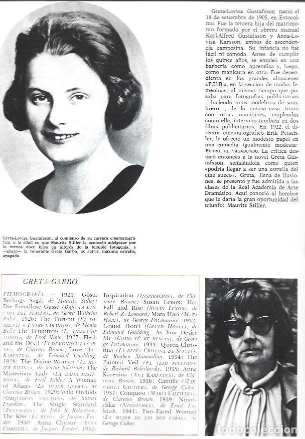 Otros art&iacute;culos de coleccionismo en papel: LAMINA 38274: Greta Garbo al inicio y final de su carrera - VVAA