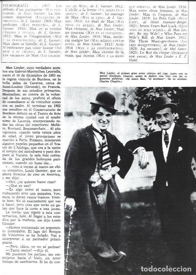 Otros art&iacute;culos de coleccionismo en papel: LAMINA 38260: Max Linder y Charles Chaplin - VVAA