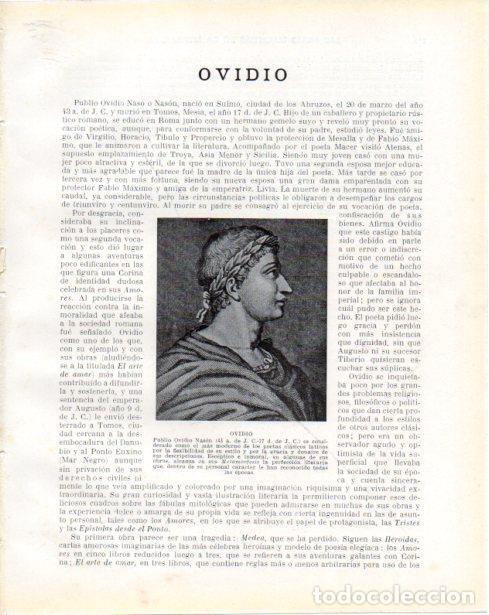 Otros art&iacute;culos de coleccionismo en papel: LAMINA V34274: Ovidio - Guillermo de Boladeres