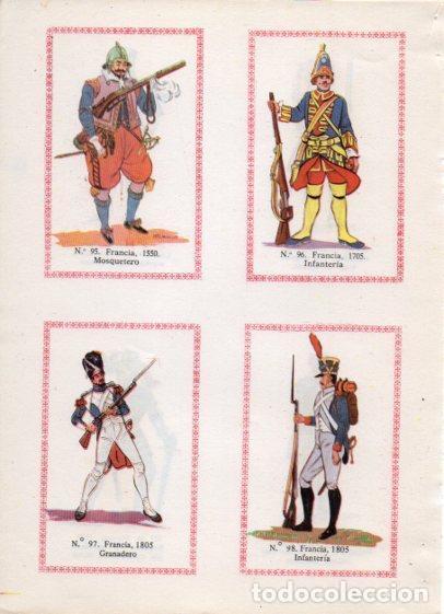 Otros art&iacute;culos de coleccionismo en papel: LAMINA V35539: Mosquetero, granadero e infanteria de Francia - Varios