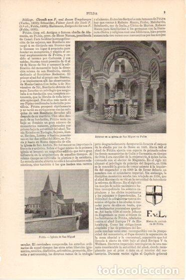 Otros art&iacute;culos de coleccionismo en papel: LAMINA V46133: Iglesia de San Miguel en Fulda - Varios