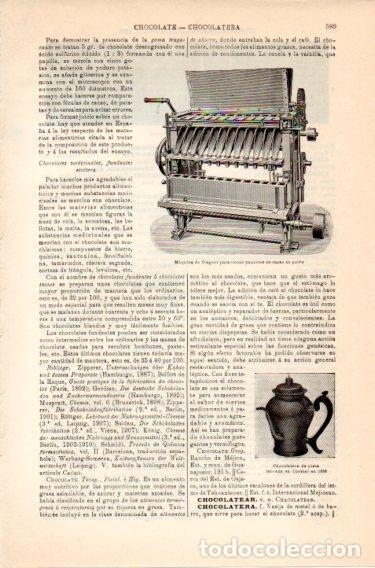 Otros art&iacute;culos de coleccionismo en papel: LAMINA V46849: Maquina Wagner para llenar paquetes de cacao - Varios