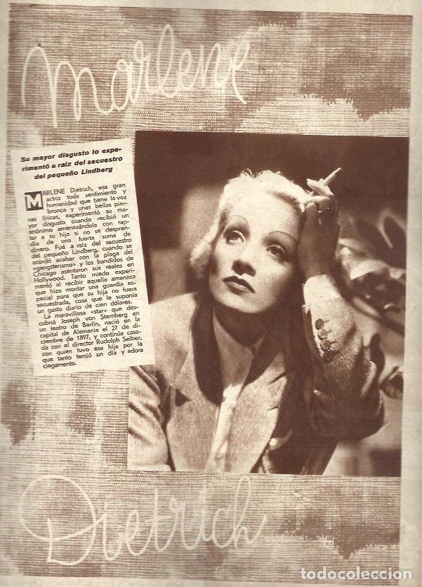 Otros art&iacute;culos de coleccionismo en papel: LAMINA 34763: Marlene Dietrich fumando - VVAA