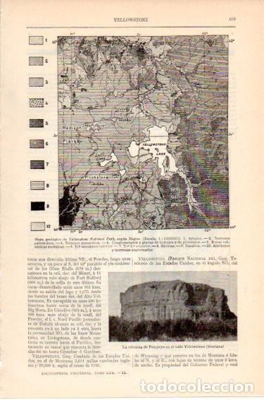 Otros art&iacute;culos de coleccionismo en papel: LAMINA V46611: Columna de Pompeyo en Valle de Yellowstone - Varios