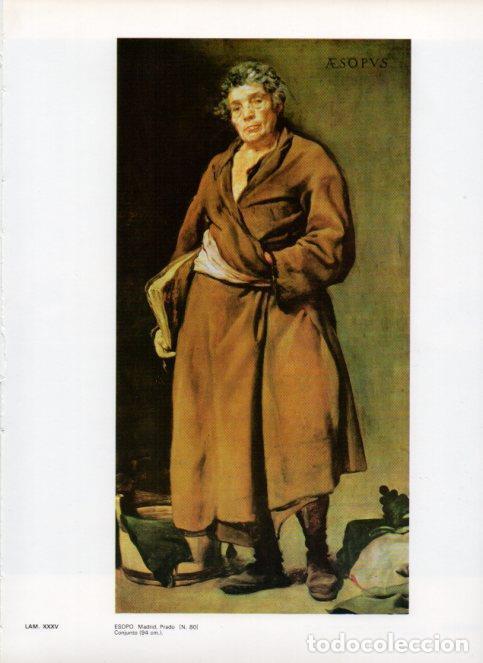 Otros art&iacute;culos de coleccionismo en papel: LAMINA V47152: Esopo por Velazquez