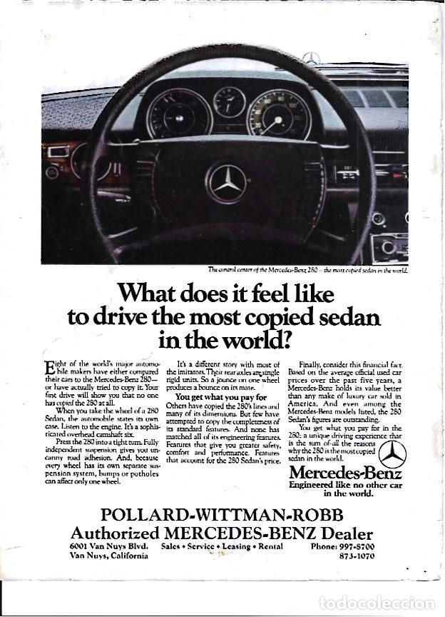 Otros art&iacute;culos de coleccionismo en papel: LAMINA 35209: Publicidad del Mercedes Benz 280 - VVAA