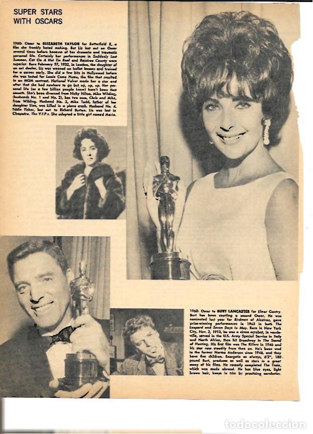 Otros art&iacute;culos de coleccionismo en papel: LAMINA 35329: Elizabeth Taylor y Burt Lancaster con sus Oscars - VVAA
