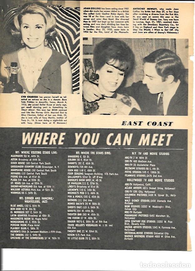 Altri oggetti di carta: LAMINA 35332: Cyd Charisse , Joan Collins y Anthony Newley - VVAA