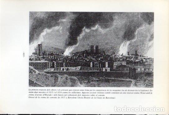 Outros artigos de papel: LAMINA V47655: Crema de convents de 1835 a Barcelona, gravat - Antoni Rovira i Virgili