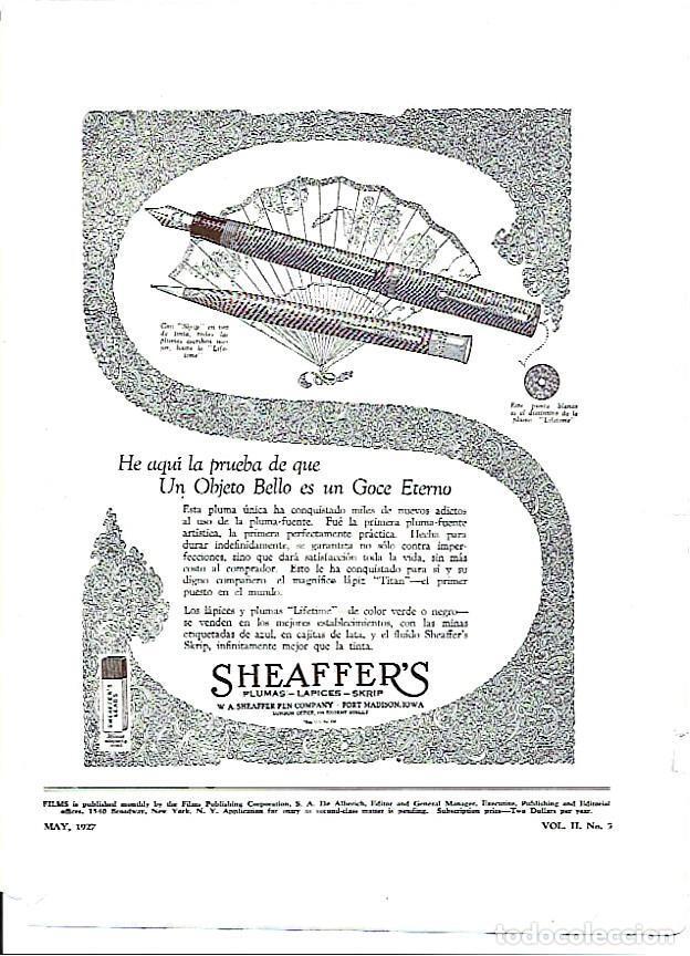 Otros art&iacute;culos de coleccionismo en papel: LAMINA 35177: Publicidad Plumas Sheaffer - VVAA