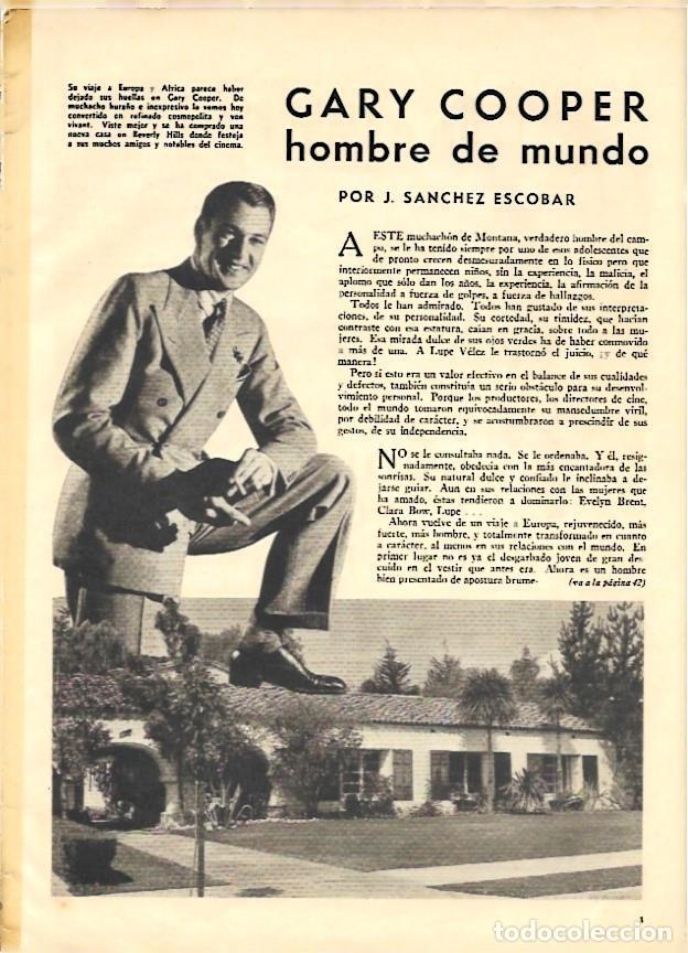 Otros art&iacute;culos de coleccionismo en papel: LAMINA 35102: El actor Gary Cooper - VVAA