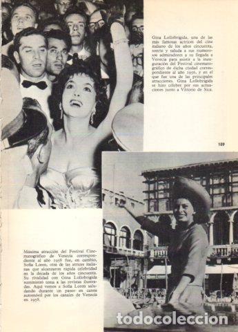 Otros art&iacute;culos de coleccionismo en papel: LAMINA V36703: Gina Lollobrigida y Sofia Loren en Venecia en 1958 - Varios