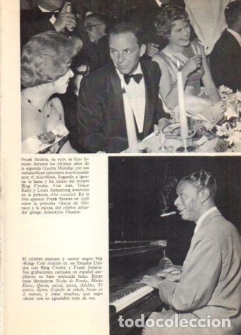Otros art&iacute;culos de coleccionismo en papel: LAMINA V36724: Frank Sinatra junto a Grace Kelly en 1958 y Nat King Cole - Varios