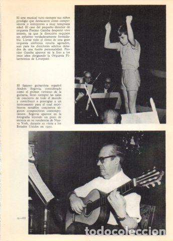 Otros art&iacute;culos de coleccionismo en papel: LAMINA V36720: Andres Segovia en Nueva York en 1951 - Varios