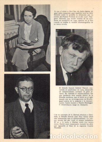 Otros art&iacute;culos de coleccionismo en papel: LAMINA V36645: Margaret Mitchell y Jean P. Sartre - Varios