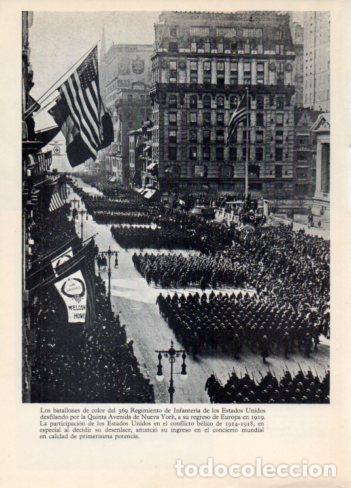 Otros art&iacute;culos de coleccionismo en papel: LAMINA V36401: El 369 Regimiento de Infanteria desfilando en la Quinta Avenida de Nueva York 1919 -