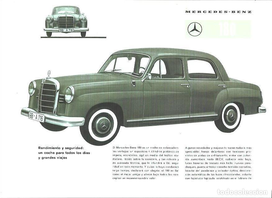 Otros art&iacute;culos de coleccionismo en papel: LAMINA 38846: Mercedes Benz 180