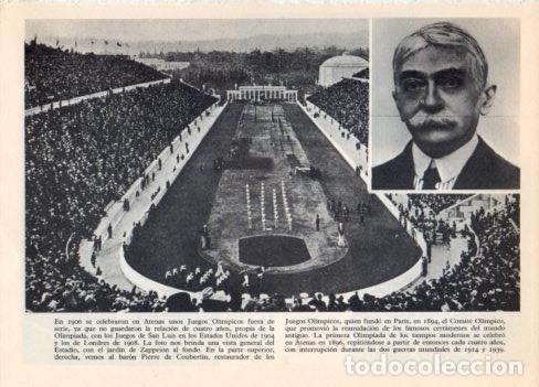 Otros art&iacute;culos de coleccionismo en papel: LAMINA V36424: Estadio de los Juegos Olimpicos en Atenas 1906 - Varios