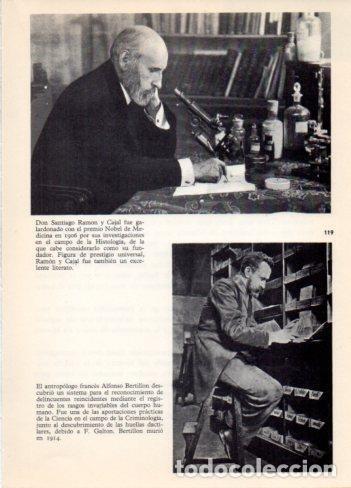 Otros art&iacute;culos de coleccionismo en papel: LAMINA V36413: S. Ramon y Cajal y Alfonso Bertillon - Varios