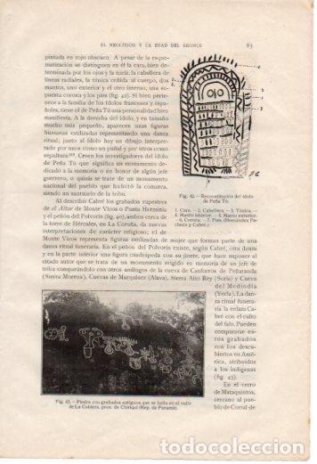 Altri oggetti di carta: LAMINA V36974: Piedra con grabados del valle de La Caldera, Panama - Antonio Ballesteros y Beretta