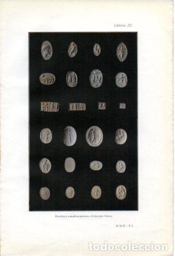 Otros art&iacute;culos de coleccionismo en papel: LAMINA V37031: Entalles y camafeos punicos - Antonio Ballesteros y Beretta